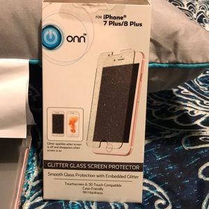 I phone glitter glass protection